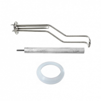 Комплект ТЭН 2кВт (2000Вт) RF для горизонтального водонагревателя  Polaris, Timberk + прокладка + анод, П2001K