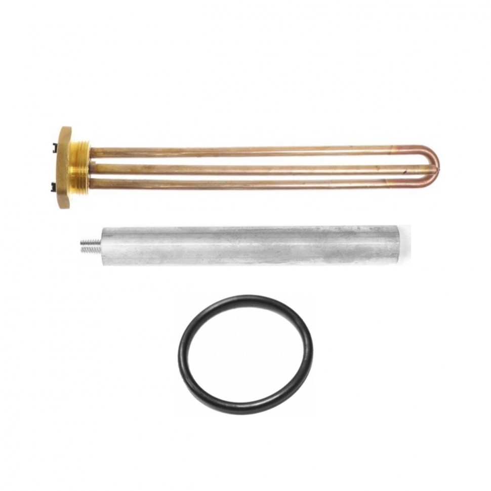 Комплект ТЭН 2,5 кВт (2500 Вт) RDT, резьбовой 42 мм для Ariston, De Luxe, Real, Thermex, под анод М6 + прокладка + анод, 182245K1 Комплект ТЭН 2,5 кВт (2500 Вт) RDT, резьбовой 42 мм для Ariston, De Luxe, Real, Thermex, под анод М6 + прокладка + анод, 182245K1