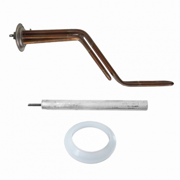 Комплект ТЭН 2кВт (2000Вт) RF для горизонтального водонагревателя Thermex RZL, ID, IF, IR, RZB, Garanterm GTR, Electrolux EWH + прокладка + анод, 30053K