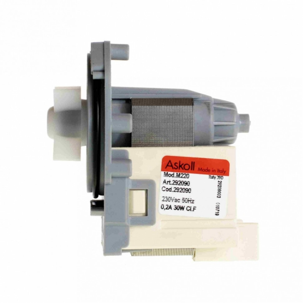 Сливной насос (помпа) для стиральной машины AEG, Electrolux, Whirlpool, Zanussi, Askoll M220, 40W, 3 защёлки, Р003 Сливной насос (помпа) для стиральной машины AEG, Electrolux, Whirlpool, Zanussi, Askoll M220, 40W, 3 защёлки, Р003